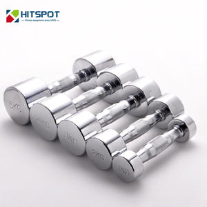 Juego de mancuernas de acero con logotipo personalizado de 5 a 220 libras Mancuerna de entrenamiento de fuerza de acero galvanizado cromado - Product Image 3