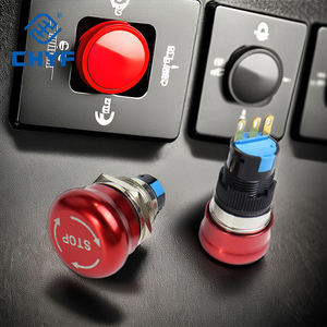 防水1NO 1NC金属ラッチ緊急停止キノコプッシュボタンスイッチサイズ16mm 19mm 22mm - Product Image 1