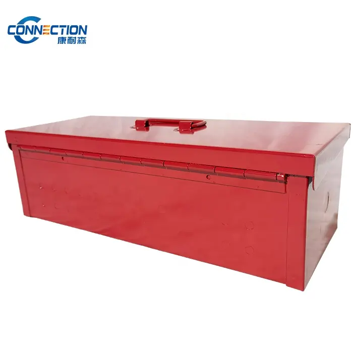 Tool Box Metal Small Organizer Portable Red Toolbox Tractortruck Bed Storage Case