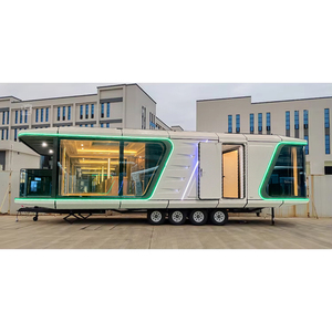 Casa Container di Lusso su <span class=keywords><strong>Ruote</strong></span> da 40 Piedi <span class=keywords><strong>con</strong></span> Sistema Smart Home Completamente Automatico, <span class=keywords><strong>Case</strong></span> <span class=keywords><strong>Prefabbricate</strong></span> Moderne su Rimorchio - Product Image 4