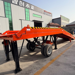 Rampe de chargement <span class=keywords><strong>mobile</strong></span> robuste à trois sections pour conteneurs, capacité 12 tonnes, rampe de quai pliable pour chariots élévateurs - Product Image 3