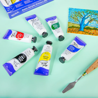 Ensemble de peinture acrylique satinée Mont Marte, 6 pièces x 50 ml, ensemble de peinture acrylique pour artistes