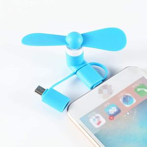พัดลมมือถือพกพาขายส่งจากโรงงาน พัดลมขนาดเล็ก 2 in 1 แบบ USB สำหรับ iPhone และ Android Type-C พร้อมโลโก้สั่งทำ - Product Image 4