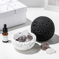 Diffuseur de cristal d'aromathérapie de roche volcanique Parfum d'intérieur Huile essentielle légère et porte-encens avec ornements d'astéroïdes