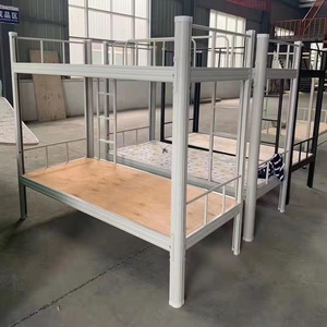 重型金属双层床，双人床加双人床，钢制双层床框架，中国制造 - Product Image 2
