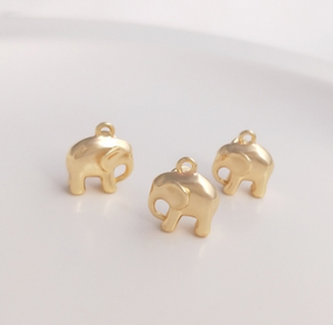 Dijes de Elefante Chapados en Oro, Aleación de Zinc, Lindos Colgantes de Animales, Joyería Unisex, Dije de Regalo - Product Image 2