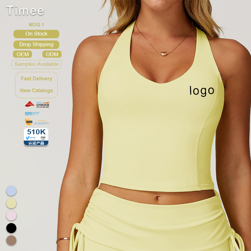 Quick-Drying I-Shaped Yoga Vest Breathable Fitness Top with Plus Size Features for Outdoor Running Sports Bra