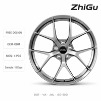 Jantes forgées ZhiGu Premium 18-22 pouces, finition satinée gris anthracite, à 10 branches en Y, jantes sport de luxe pour BMW M3 M4 Audi RS Mercedes