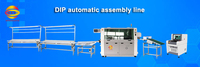 Machine de soudage à air chaud entièrement automatique efficace de 250 mm, ligne de production complète d'équipements d'assemblage de circuits imprimés THT DIP