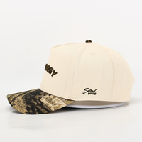 Gorra de Béisbol de Alta Calidad de 5 Paneles en Diseño de Camuflaje Real Tree de Dos Tonos con Estilo Urbano Deportivo y Logotipo Bordado en 3D para Caza