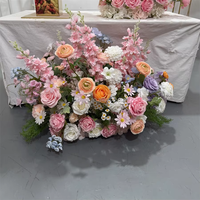 Bunga Taman Mawar Pink Modern IFG Silk, Peony, Ranunculus untuk Dekorasi Pernikahan