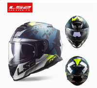 Casque de moto intégral anti-buée LS2 FF800 pour homme/femme, double visière, certifié 3C, toutes saisons, ajustement universel, Chine