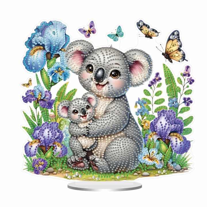 Koala Diamond Painting Per Bambini Con Cornice – Kit 5D Fai Da Te Per Principianti, 15x15 Cm, A Partire Dai 6 Anni