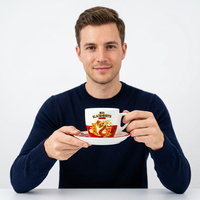 Ensemble de soucoupe tasse en céramique dragon blanc personnalisé tasse à thé/café au lait évaporé année Dragon Hong Kong Style