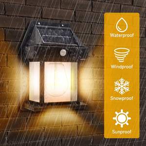 Lámpara Solar de Jardín con Detección de Movimiento, Impermeable IP65, Ahorro de Energía, LED, Montaje en Pared para Uso en Exteriores, Popular - Product Image 2