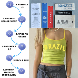 Broderie Bébé Tee Brésil Y2K Gilet Tee Brésilien Crop Top Chemise Brésil Crop Débardeur Brasil Débardeur - Product Image 2