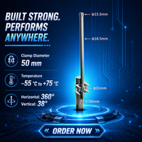 Antenne GPS omnidirectionnelle PU JJTX-BLQX-12DB 12 dBi 1700-2700 MHz avec connectivité N-mâle/N-femelle et impédance de 50 ohms