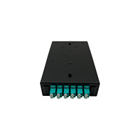 Boîtier de terminaison fibre optique LC simple/double 12 cœurs en acier laminé à froid épaissi, boîte de distribution murale 6 ports, boîte de câblage