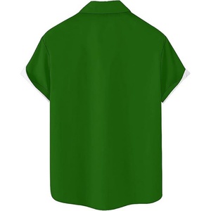 เสื้อเชิ้ตฮาวายแขนสั้นคอตั้งสำหรับผู้ชาย ลายพิมพ์ลำลองใส่เที่ยวทะเล ทรงปกติ รับผลิตแบบ ODM พร้อมสกรีนโลโก้ - Product Image 2