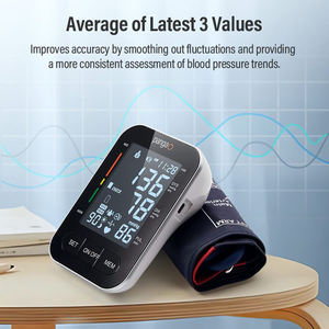 Totalmente automático eletrônico esfigmomanômetro portátil Bp monitoramento máquina braço <span class=keywords><strong>Monitor</strong></span> de pressão arterial frequência cardíaca digital - Product Image 2