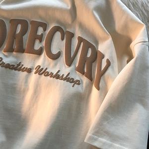 Impression bouffante personnalisé propre conception coton lourd 100% coton ample surdimensionné bonne qualité impression par transfert de chaleur t-shirt pour homme mince - Product Image 2