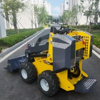Livraison Gratuite Mini-chargeuse sur pneus 4x4 pour déneigement, travaux publics, vignobles et agriculture, chargeuse sur pneus diesel