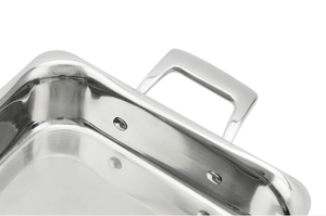 Tri-ply Stainless Steel Roasting <strong>Pan</strong> With Rack Frying <strong>Pan</strong> <strong>Turkey</strong> <strong>Roaster</strong> - Product Image 5