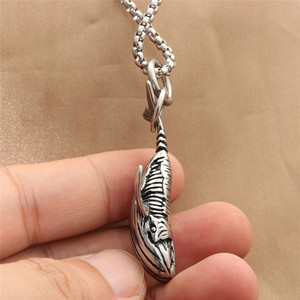 Yunnique-collar con colgante de ballena de acero inoxidable para hombre, diseño de animales retro, joyería con temática del océano, 280549 - Product Image 3