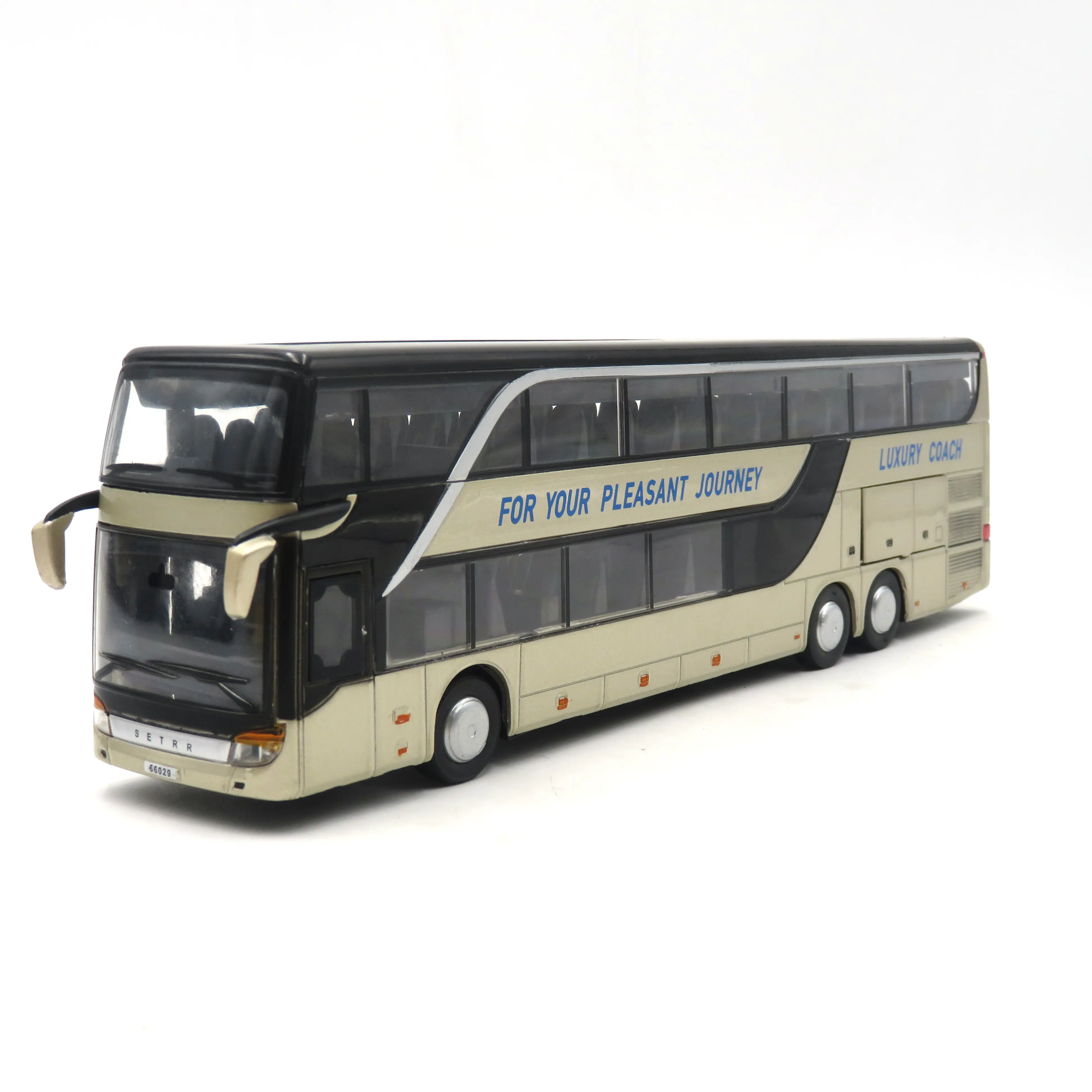 Popular autobús modelo escala modelo de autobús con luz y sonido