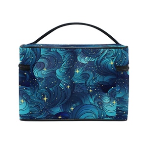 Sac de voyage portable pour cosmétiques à prix abordable pour femmes, boîte de rangement imprimée pour maquillage, organisateur de maquillage, logo personnalisé - Product Image 4