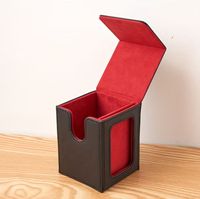 Boîte de rangement multifonction tendance 2026 en cuir PU rigide pour cartes à jouer, rouge à lèvres, cosmétiques, cigarettes – Cadeau pour femme