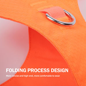 Harnais pour chien premium à bords pliés, en PU et à triple anneaux en D, doux et léger pour les promenades quotidiennes sans traction et les sorties élégantes - Product Image 6