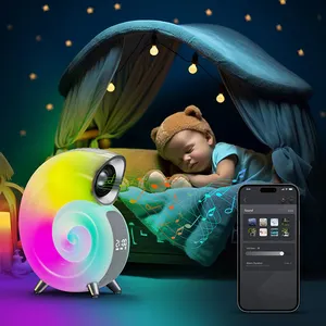 Portable conque atmosphère romantique APP contrôle 256 rvb BT BlueTooth haut-parleur sans fil Machine de son avec lumière intelligente LED pour la maison