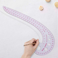 Ensemble de Règles Multi-Fonctionnelles en Plastique Pistolet de Dessin pour Couture, Tailleur et Bricolage