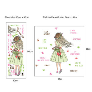 <span class=keywords><strong>Adesivi</strong></span> murali <span class=keywords><strong>con</strong></span> testo di ispirazione <span class=keywords><strong>per</strong></span> ragazza floreale 3D - Product Image 6