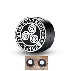 Titanium Steel Magnetic <b>Ear</b> Clips <b>For</b> <b>Men</b> Geometric Design <b>Stud</b> Earrings Clip On Earrings Fashionable Simple Style - Product Image 5