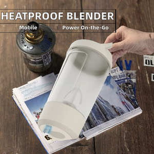 Blender Portabel Isi Ulang USB Tombol Tekan Rendah Kebisingan Cangkang Plastik 2 Bilah 2.2W Multifungsi Kapasitas 400ml - Product Image 2