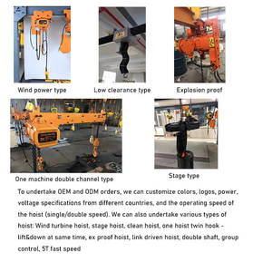 Charli 1ton 1.5ton 2 <span class=keywords><strong>ton</strong></span> <span class=keywords><strong>3</strong></span> <span class=keywords><strong>Ton</strong></span> attrezzature di sollevamento gru paranco elettrico a catena con carrello - Product Image 4