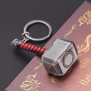Porte-clés exquis en forme de marteau de Thor des <span class=keywords><strong>Avengers</strong></span>, en alliage de zinc écologique, plaqué argent anti-ternissement, pendentif moulé, cadeau de marchandise de film - Product Image 4