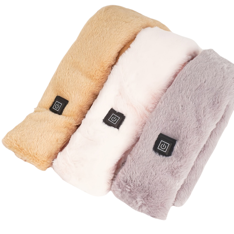 USB Winter Warm Faux Fur Scarf for Girls Christmas Neck Protection with Charging Capabilities Acrylic Material Scarves