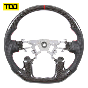Volante Deportivo de Fibra de Carbono Real TDD Compatible con Nissan Patrol Y62 2015-2022 Negro - Product Image 1