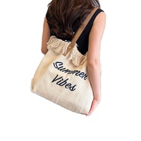 2024 nouveau YCH femmes grande capacité été plage sac fourre-tout Portable tissu sac à main avec glands personnalisé sac à bandoulière