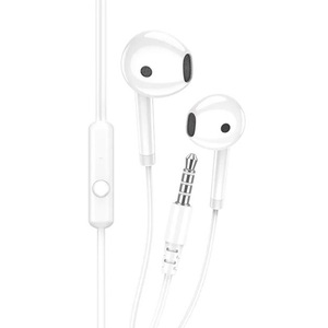 Auriculares intrauditivos blancos KSC-1301 con micrófono y conector de 3,5 mm para dispositivos móviles - Product Image 1