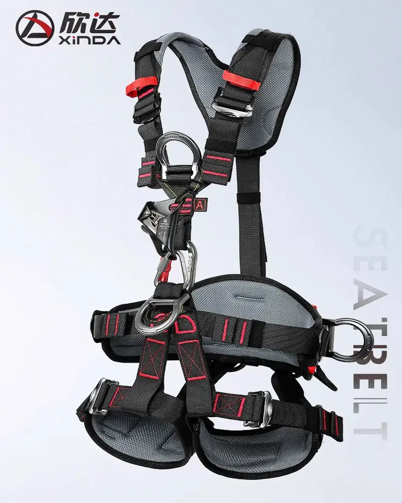 XINDA CE Certified Full Body Safety Harness with Chest Ascender for Working at Height Construction Working on Tower