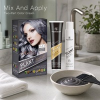 Crème Colorante Semi-Permanente Professionnelle en Gros à Faible MOQ 100ML+100ML en Diverses Couleurs