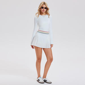 Nieuwe Collectie Dames Plus Size Lange Mouw Hardlooprok Set Met Mini-Rok Lichtgewicht Casual Tennisgolfkleding Voor De Herfst - Product Image 2