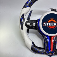 Volant en fibre de carbone forgée pour F10 F11 F15 F18 F20 F23 F25 F30 F32 F35 F40 F80 E84 E87 E90 E92 E93 Accessoires de voiture