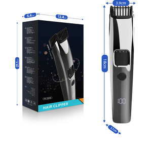 Hair <b>Trimmer</b> With Adjustable Lengths Led Display Metal Body Battery Powered For Men Haircut - Product Image 4