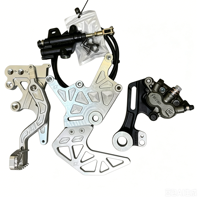 Levier de frein arrière hydraulique CNC en aluminium 7075 pour moto électrique tout-terrain Light Bee X LBX, kit de freinage argenté de haute qualité