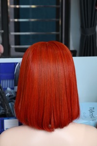 Os de cheveux bruts droit couleur orange 10 pouces fermeture 5x5 100% cheveux humains (cheveux bruts) qualité supérieure pour la beauté - Product Image 5